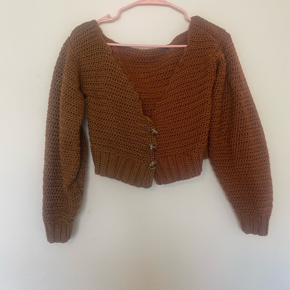 Brown Knit Women's Sweater